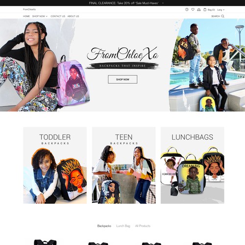 Website banners for fashion website