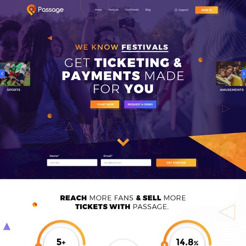 Passage website design