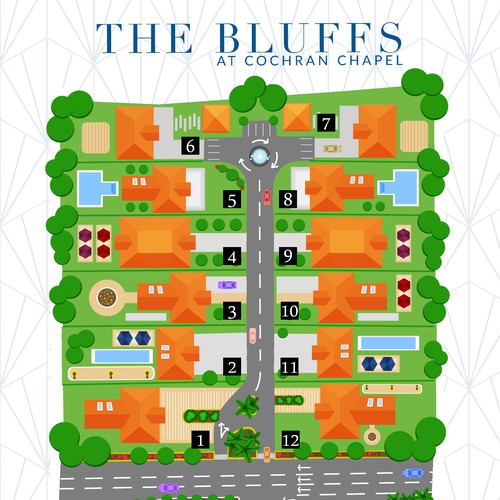 New Neighborhood's Site Map for The Bluffs at Cochran Chapel