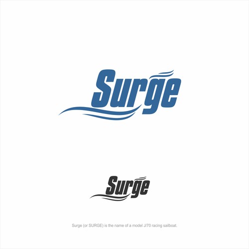 Surge - logo for sail boat