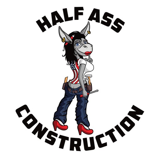Logo variation for Half Ass Construction