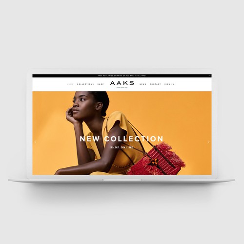 Squarespace website for Fashion Brand