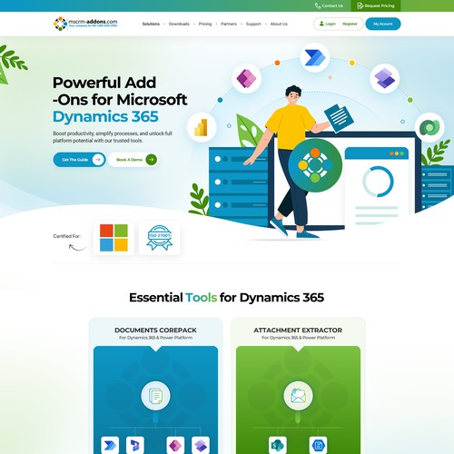 Clean and simple: Illustration-style website design