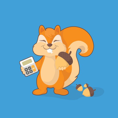 Lovely squirrel character to be used as an app icon