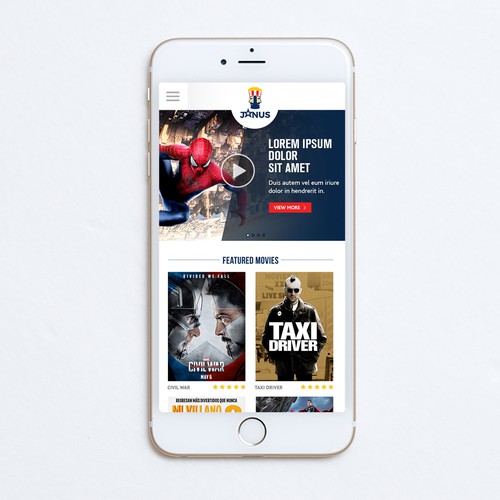 JANUS web design - mobile