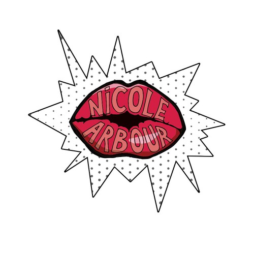 Pop art style Logo for Nicole Arbour, a femele comedian,  rapper and social media star