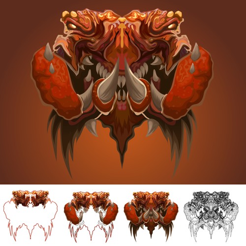 Illustrations for licensed gaming accessories