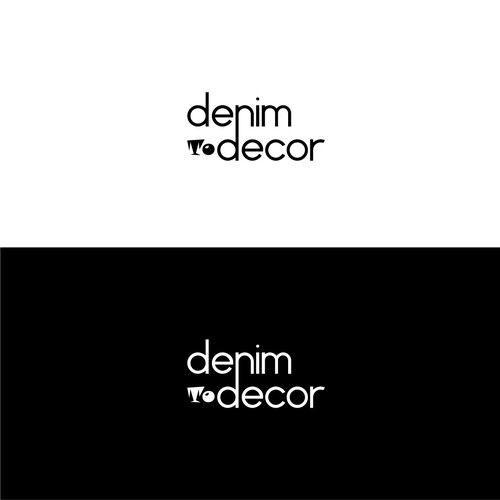 Clear and Clean Logo Design for Denim and Decor shop.