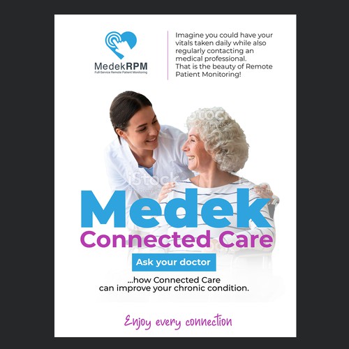 Patient facing poster for Remote Patient Monitoring Company