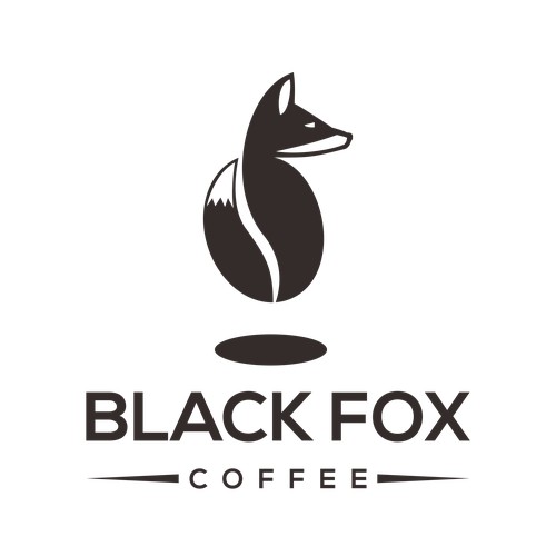 Unique logo for Black fox coffee