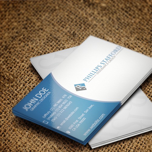 Create a professional modern business card design for a B2B startup