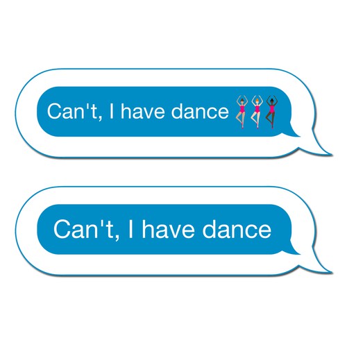 Dance Text Sticker Design