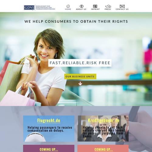 Web Design for a consumer rights company.