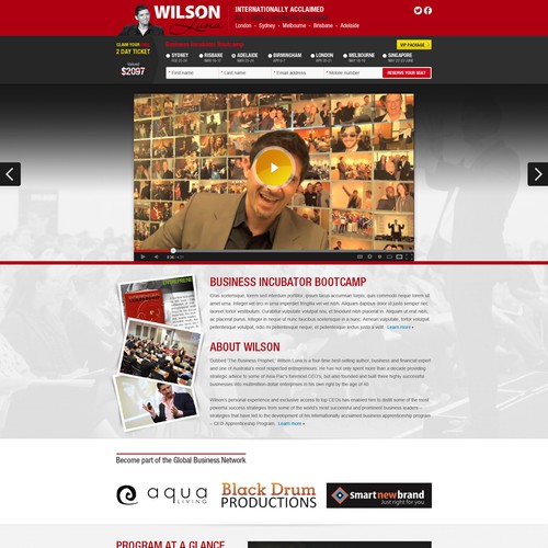 website design for www.wilsonluna.com