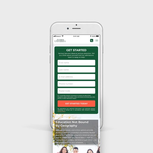 Website design for responsive mobile 