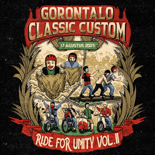 custom illustration for Classic Custom motorcycle