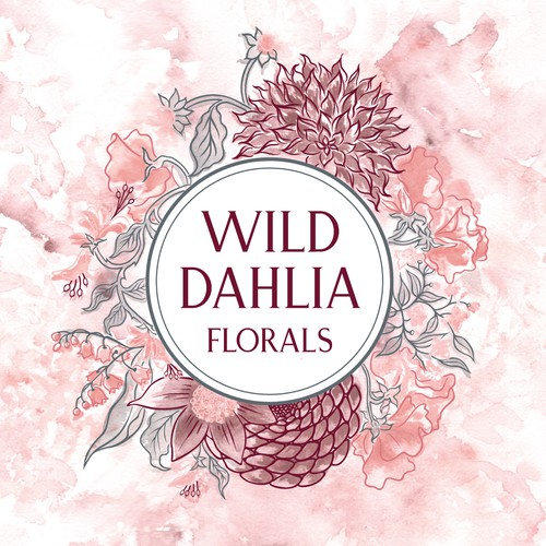 Florist Logo with in Vector & Watercolour 