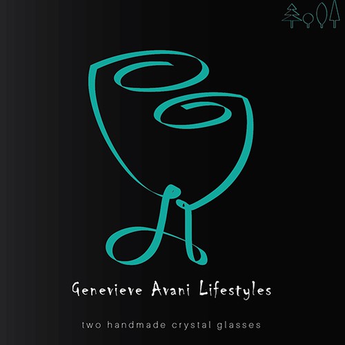 Two crystal glasses in the box