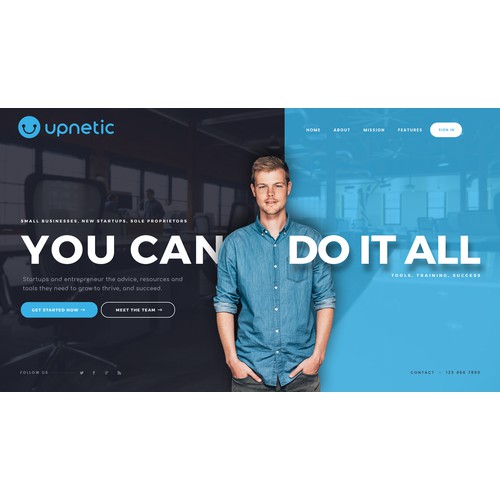 Upnetic website design