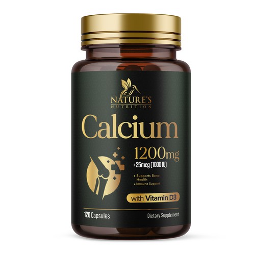 Calcium Supplement Label Design 