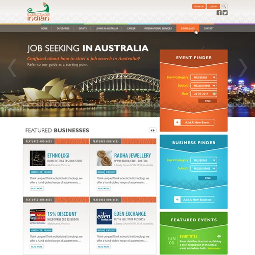 Landing Page For Wordpress Site for Indians In australia