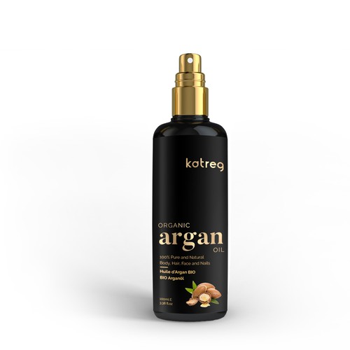 Elegant Label for Organic Argan Oil