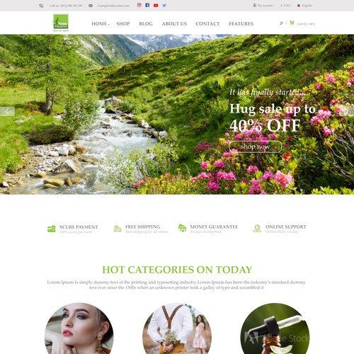 Nature Cosmetic Web design