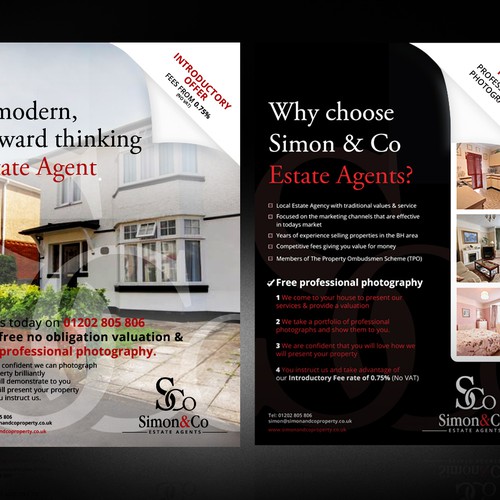 Create a call to action leaflet for an estate agency