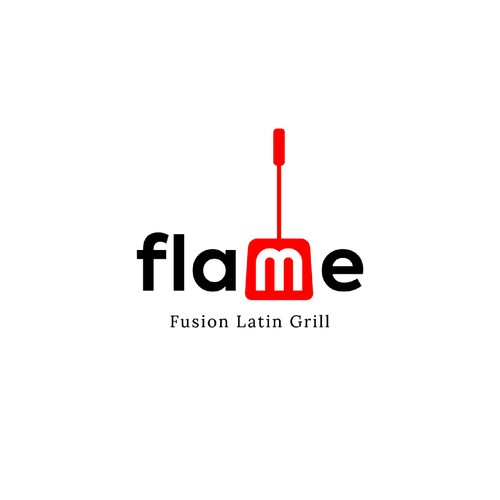 Flame Logo Design – Modern Fusion Latin Grill Branding