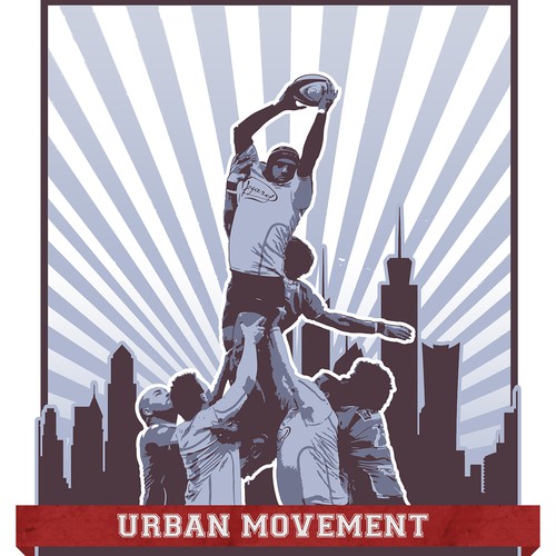 Cpool hip design for a new rugby streetwear apparel label