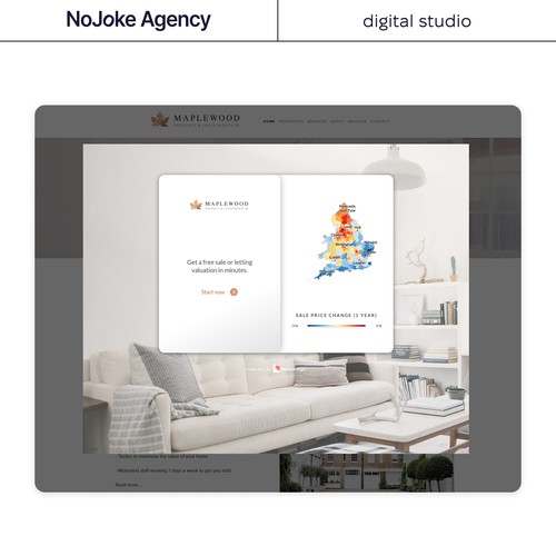 Squarespace Campaigns & Valuation Report Pop-up for Maplewood Property & Investment, by NoJoke Agency
