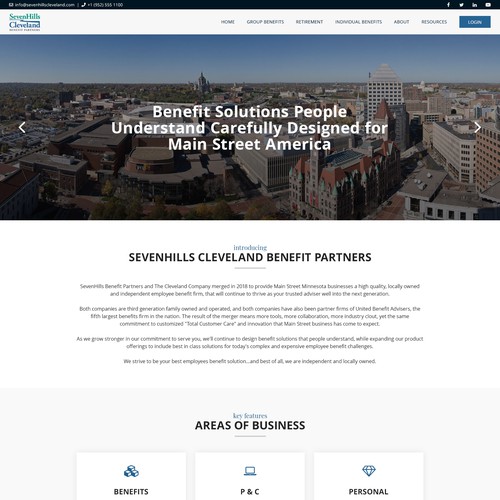SevenHills website redesign