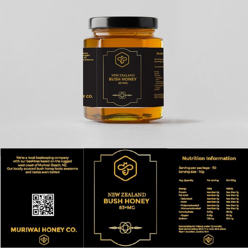 Bush honey lable