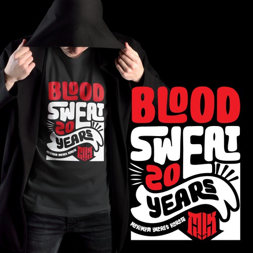 Blood Sweat 20 Years T-Shirt Design
