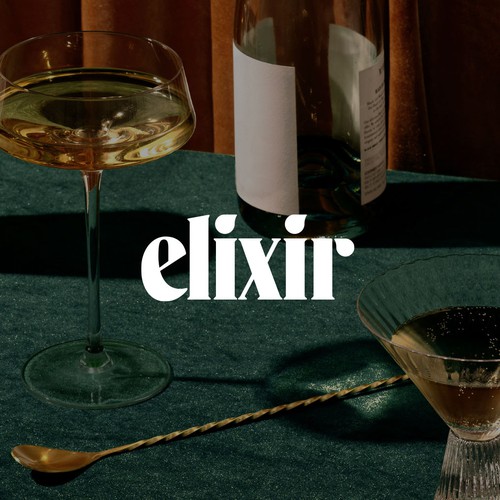 Elixir logo, and packaging design