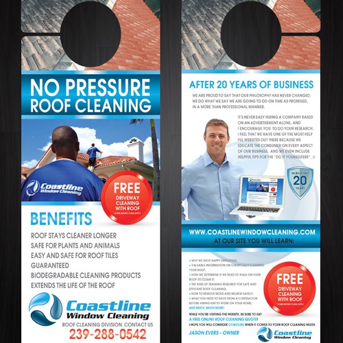 Create the next postcard or flyer for Coastline Window Cleaning