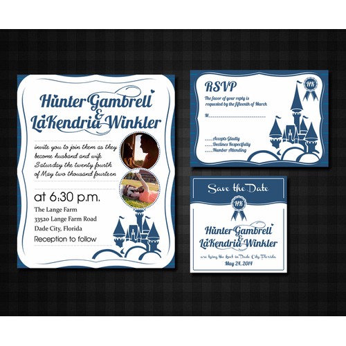 Create the next card or invitation for Hunter & Kendra