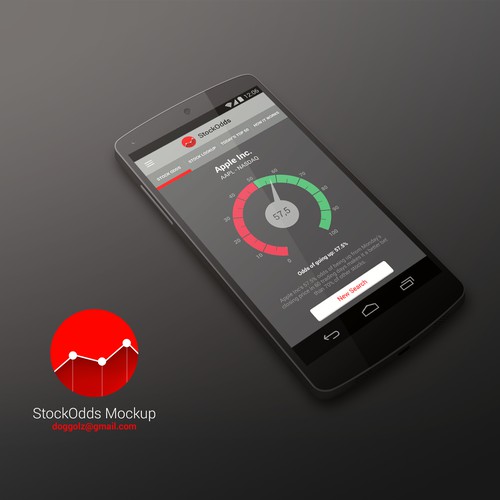 StockOdds App Design - An app that tells investors the odds a stockwill go up.