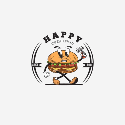 Funy Character for a Vintage Burger