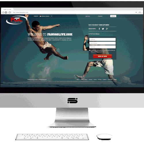 Landing Page Design for Fans Go Live