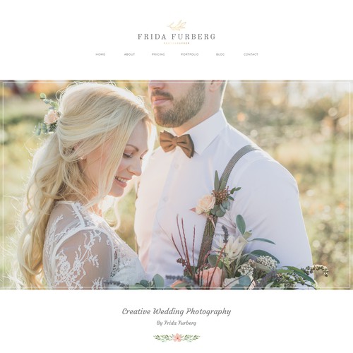 Web design for Wedding Photographer