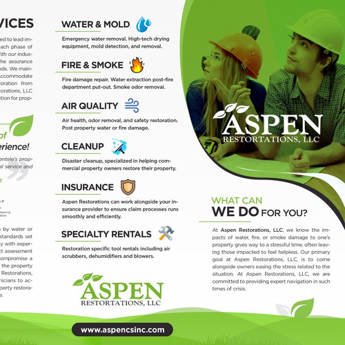 Aspen Restortation - Trifold Brochure