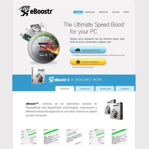 Create the next website design for eBoostr