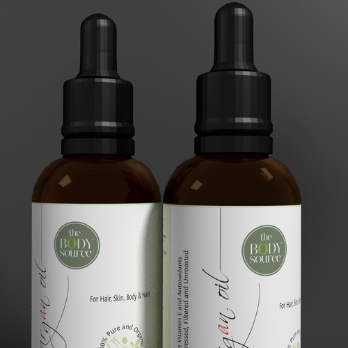 CLEAN and MINIMAL Label for a LUXURIOUS Cosmetics Bottle.