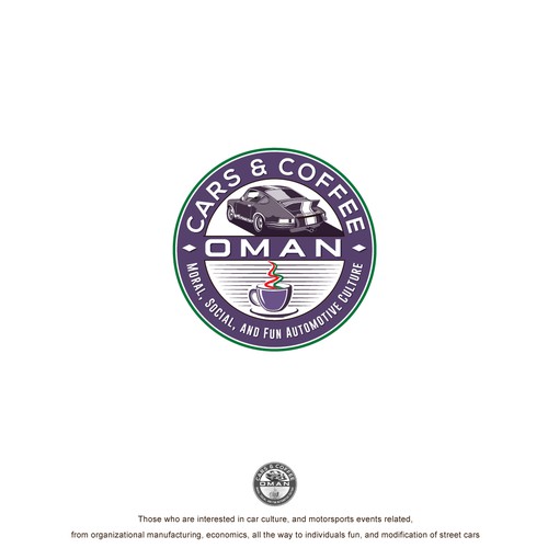 A strong, manly logo for a car enthusiasts club