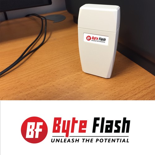 Create a logo for ByteFlash the worlds first software based handheld gearbox tuning solution.
