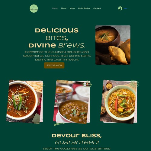 Nam's Kitchen Website Design