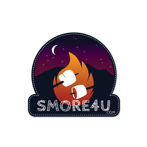 Create a modern and playful campfire logo for smore4u.com!