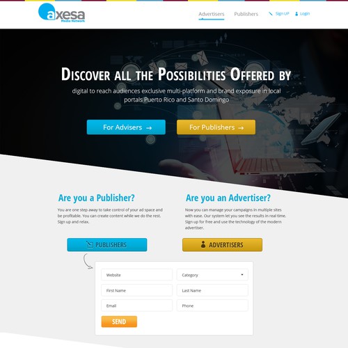 Media Network Landingpage