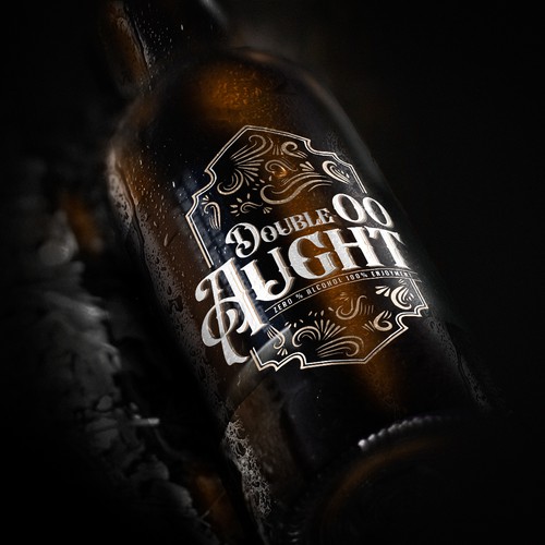 Retro logo concept for a non-alcoholic beer brand